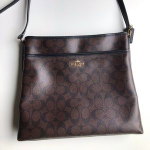 COACH Leather Crossbody Messenger Bag